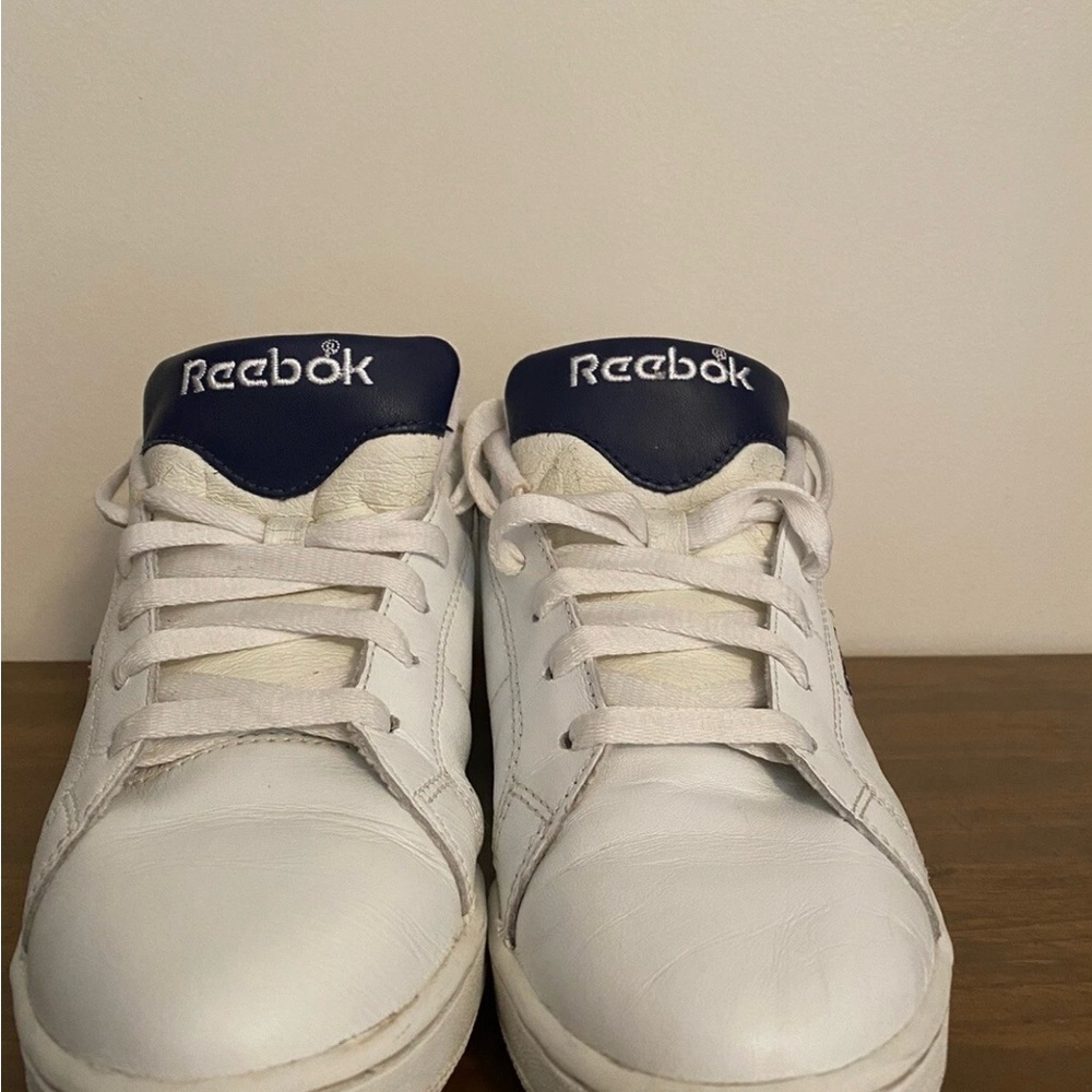 Reebok Women's White and Blue Sneakers
